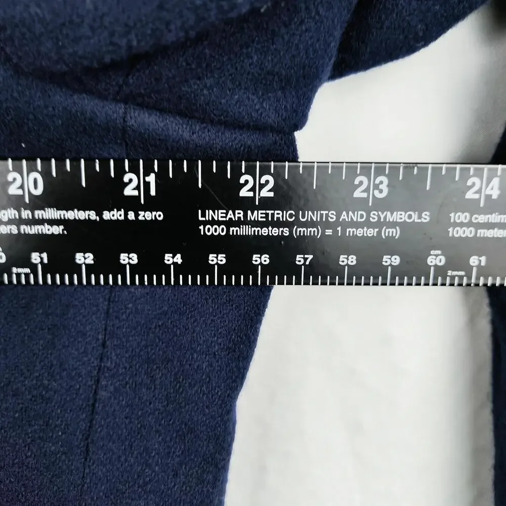Blazer Mens 40 Blue Wool Gold Button Classic Fit Sport Coat Jacket Notch Lapel